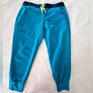 FIGS zamora scrub jogger pant Large petite TEAL